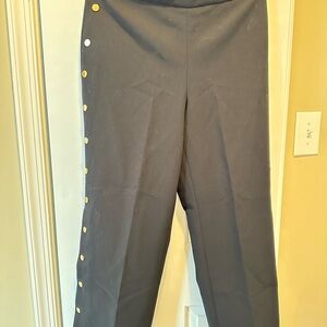 Black Wide Leg Pants with Smooth Fabric